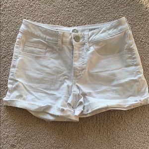 White jean shorts